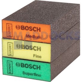 Genuine Original Robert Bosch Expert Standard S471 Foam Sanding Block 69 x 97 x 26 mm, M, F, SF 3-pc