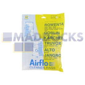 No Longer Available. Order 46-VB-470 [Compatible Airflo AF470 for ‘Rowenta RU11’ Paper Bags (Pack of 5)]