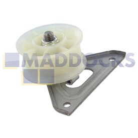 Genuine Original Ariston ADE, ALE, AS, ASL; Hotpoint CTD; Indesit IS, ISL Series Jockey Pulley & Bracket (New Type Including Bearing)