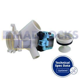 Compatible for Beko BAW, WM, WMA, WMB Series Drain Pump Base & Filter Housing Assembly