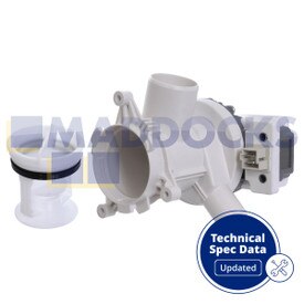 Compatible for Beko WM5140 Series Drain Pump Base & Filter Housing Assembly