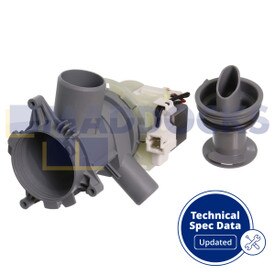 Genuine Original Beko WM5140 Series Drain Pump Base & Filter Housing Assembly