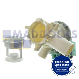 Compatible for Beko WM, WMB, WMC, WMD, WME, WML, WMP652W Series Washing Machine Drain Pump Base & Filter Housing Assembly