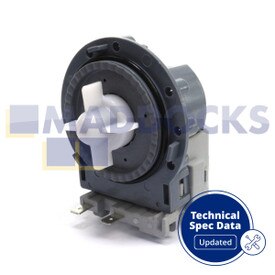 Universal Drain Outlet Pump Base (Screw Fixing, 2 Separate, Bottom Positioned Front Facing Terminals, 220V-240V, 50Hz)