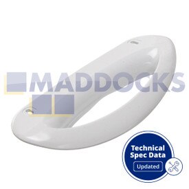 Compatible for Electrolux ER, EU; Zanussi ZER, ZEU, ZRD, ZUT; Tricity Bendix T45UF White Plastic Door Handle
