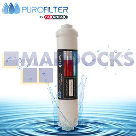 Compatible WF22 Type Water Filter (Universal 1/4" Push Fitting DD-7098, GXRTQR, SXS, BL-9808, DA29-10105J HAFEX/EXP, USC100 Type, Paxanpax Branding)
