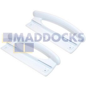 Genuine Original Whirlpool ART700, ART800, ART900, ARZ576/G Series White Plastic Fridge Freezer Door Handle (Pack of 2)