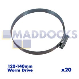 No Longer Available. Order 14-GS-69 [Universal ‘Size 7#’ 120-140mm Worm Drive Hose Clip Clamp (Pack of 20)]