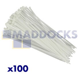 Universal Clear Plastic Cable Ties (300mm x 4.8mm, Pack of 100)