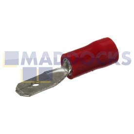 Universal 4.8mm Red Male Tab Terminal (Pack of 100)