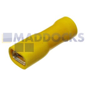 Universal Yellow Female Push-On Terminal (Pack of 100)