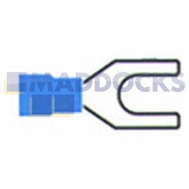 Universal Blue Spade Fork Terminal (6mm, Pack of 100)