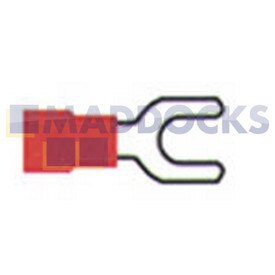Universal Red Spade Fork Terminal (4mm, Pack of 100)