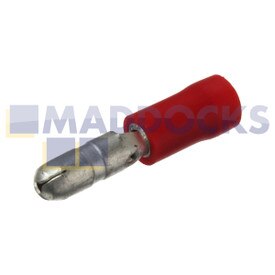Universal Red Male Bullet Terminal (4mm, Pack of 100)