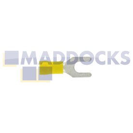 Universal Yellow Spade Fork Terminal (6mm, Pack of 100)