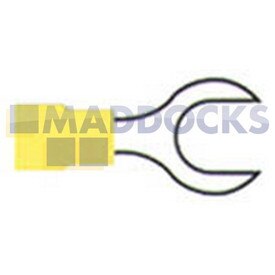 Universal Yellow Spade Fork Terminal (8mm, Pack of 100)