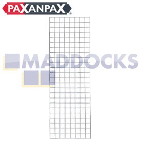 Universal Paxanpax Retail Display Gridwall Chrome Plated Backing Rack Panel (6' x 2' / 180cm x 30cm)