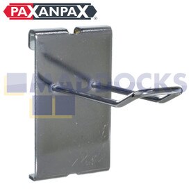 Universal Paxanpax Retail Display Gridwall Chrome Plated Euroarm Hook for Euroslot Packaging (4" / 10cm)