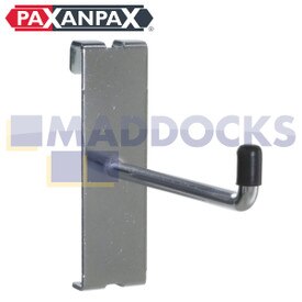 Universal Paxanpax Retail Display Gridwall Chrome Plated Straight Hook for Packaging (4" / 10cm)