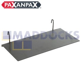 Universal Paxanpax Retail Display Gridwall Raw Metal Finish Product Display Shelf (12" x 6" / 30cm x 15cm)