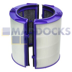 Compatible for Dyson DP04, HP04, HP06, HP07, HP09, PH01, PH02, PH03, PH04, TP04, TP06, TP07, TP09 Series Combi 360° Glass HEPA and Activated Carbon Air Purifier & Fan Filter