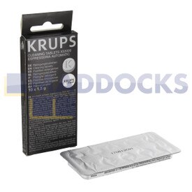 Genuine Original Krups XS3000 Espresseria Automatic Series Cleaning Tablets (Pack of 10)