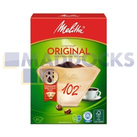 Genuine Original Melitta 102 Brown Coffee Filter Papers (Pack of 80)