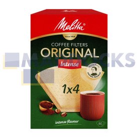 Genuine Original Melitta Gourmet Intense 1x4 Type Coffee Filters (Pack of 80)