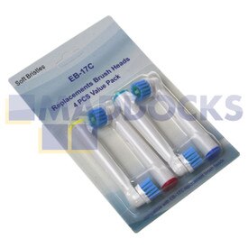 No Longer Available. Order 65-OB-01 [Compatible for Braun Oral-B 'EB17C Type' Precision Clean Toothbrush Heads (Pack of 4)]
