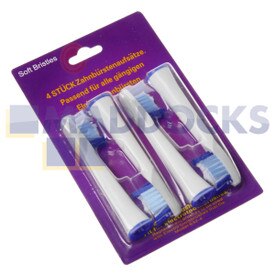 No Longer Available. Discontinued [Compatible for Braun Oral-B 'S32-4 Type' Pulsonic Slim Type Toothbrush Heads (Pack of 4)]