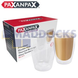 No Longer Available. Order 65-ME-277 [Universal Premium Double Wall 30cl Capacity Thermal Beverage Glass Tumblers (Pack of 2)]