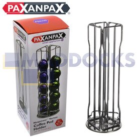 Compatible for Nespresso Vertuo 20 Piece, 4 Row Type Coffee Pod Capsule Holder Stand with 360° Rotatable Base