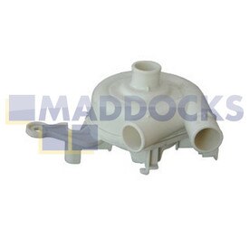Genuine Original Ariston LSV, LV; Creda IDI60, IDV60; Hotpoint BCI, BFI, BFV, DWF, SDW; Indesit DI, DV, IDL, IDE Series Circulation Pump Housing