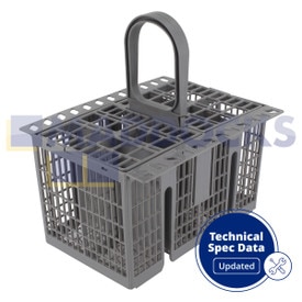 Compatible for Indesit, Hotpoint FDF, FDL, LBF, LKF, LFT, LFSA Series Grey Cutlery Basket