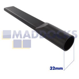 Universal Heavy Duty Black Plastic Vacuum Cleaner Crevice Tool (32mm x 255mm)