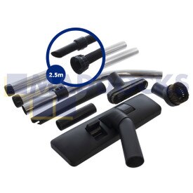Compatible for Numatic Deluxe 'A1 Style' Boxed Tool Kit with High Quality 2.5m Flexible Hose, Horsehair Dusting Brush & 300mm Floor Tool Nozzle (32mm)