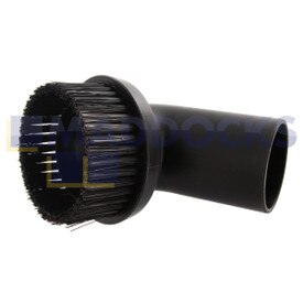 Universal Black Plastic Round Dusting Brush for External Fit onto 38mm Tapered Hose Ends