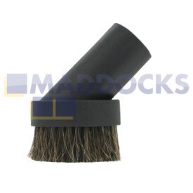 Universal Black Plastic Horsehair Round Dusting Brush (32mm)