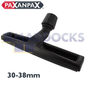 Universal Black Plastic Vario-Fitting Squeegee Floor Nozzle with Rubber Blades & Plastic Wheels (30mm - 38mm x 360mm)
