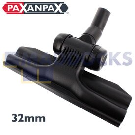 Universal Premium Deluxe Black Plastic 'RD285' Type Flat Out Carpet and Hard Floor Nozzle Tool with Rubber Edged Castors (32mm)