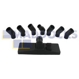 Universal Black Plastic Combitool Floor Nozzle Tool Kit with Interchangeable 30-32-35-37-Philips-Hoover Elbows