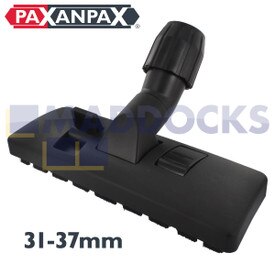 Universal Black Plastic Dual Pedal Vario-Fitting Floor Tool Nozzle (31mm-37mm)