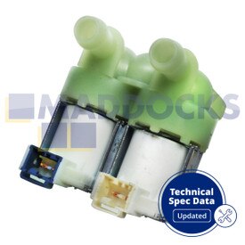 Genuine Original Hoover Candy, CM, GO, VHD100/600/800 Series Cold Fill Double Water Solenoid Inlet Valve