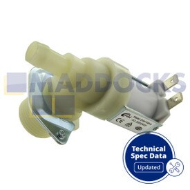 Universal Solenoid Valve (1-Way 90°, Internal Diameter Output: 10.5mm, Capacity: 10l/min, Connectors: Tabs, 220V-240V, 50Hz)