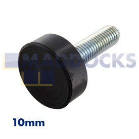 Universal Appliance 10mm Thread Rubber Castor Levelling Foot (Pack of 1)