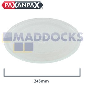 Universal Microwave Turntable Glass Plate with 3 Fixers (245mm)