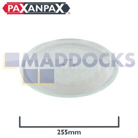 Universal Microwave Turntable Glass Plate with 3 Fixers (255mm)