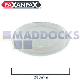Universal Microwave Turntable Glass Plate with 6 Fixers (288mm)