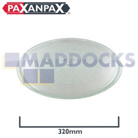 Universal Microwave Turntable Glass Plate with 3 Fixers (320mm)