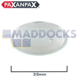 Universal Microwave Turntable Glass Plate with 6 Fixers (315mm)